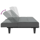 Sofa Bed with Cup Holders Dark Grey Fabric - Extra Image