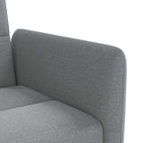 Sofa Bed with Cup Holders Light Grey Fabric - Extra Image