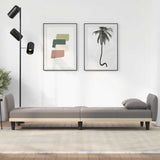 Sofa Bed with Cup Holders Taupe Fabric - Side View