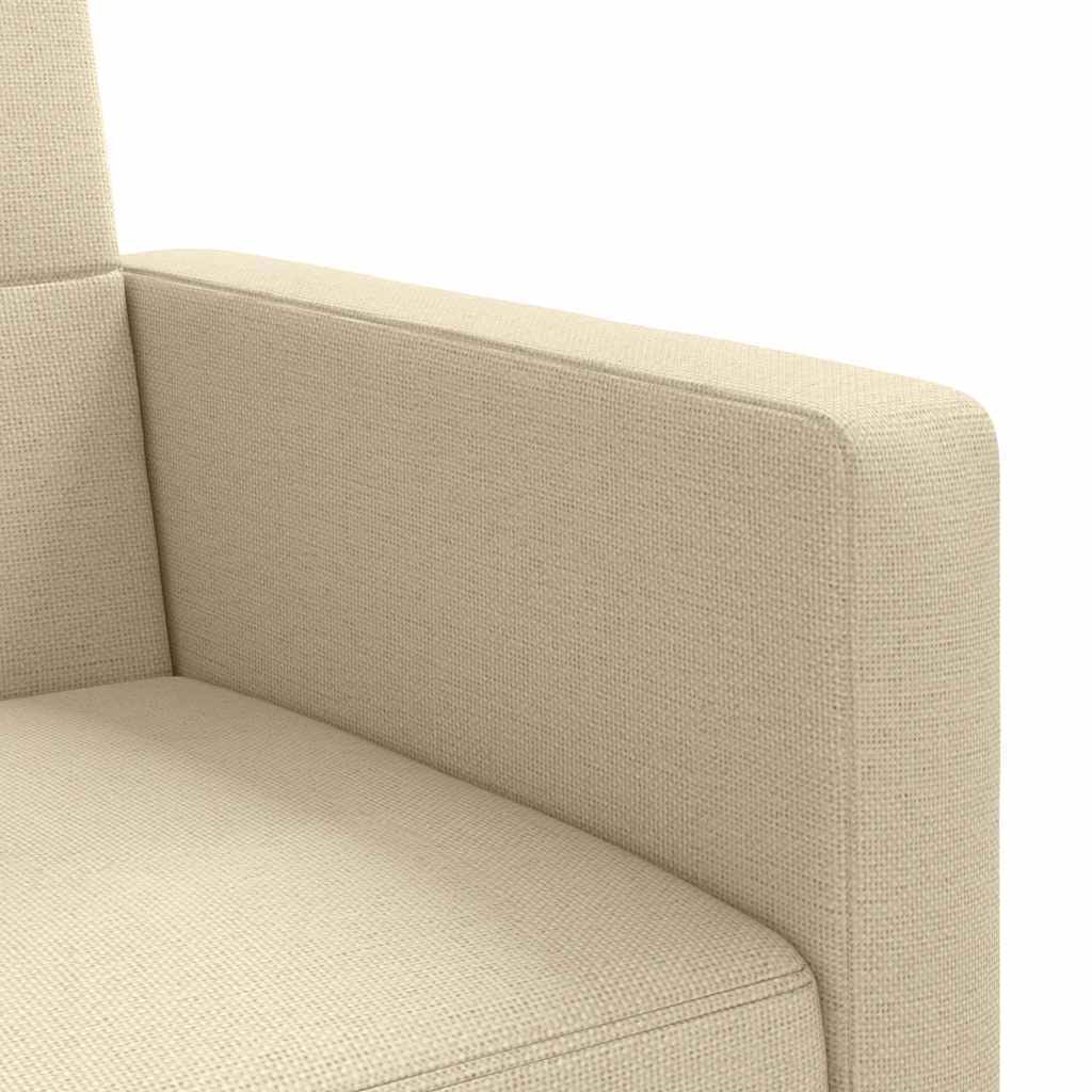 Sofa Bed with Cushions Cream Fabric