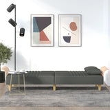 Sofa Bed with Armrests Dark Grey Fabric - Side View