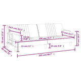 Sofa Bed with Armrests Dark Grey Velvet - Extra Image