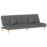 Sofa Bed Dark Grey Fabric - Front View