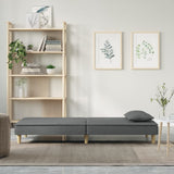 Sofa Bed Dark Grey Fabric - Side View