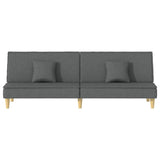 Sofa Bed Dark Grey Fabric - Top-Down View