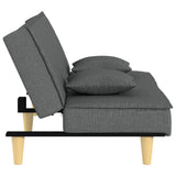 Sofa Bed Dark Grey Fabric - 45-Degree Angle