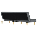 Sofa Bed Dark Grey Fabric - Rear View