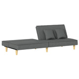 Sofa Bed Dark Grey Fabric - Close-Up Angle