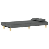 Sofa Bed Dark Grey Fabric - Low Angle