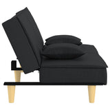 Sofa Bed Black Fabric - 45-Degree Angle