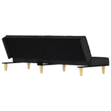 Sofa Bed Black Fabric - Rear View