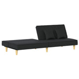 Sofa Bed Black Fabric - Close-Up Angle