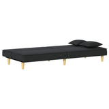 Sofa Bed Black Fabric - Low Angle