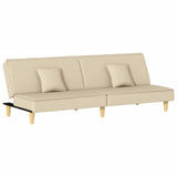 Sofa Bed Cream Fabric - Front View