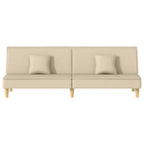 Sofa Bed Cream Fabric - Top-Down View