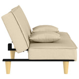 Sofa Bed Cream Fabric - 45-Degree Angle