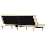 Sofa Bed Cream Fabric - Rear View