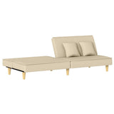 Sofa Bed Cream Fabric - Close-Up Angle