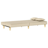 Sofa Bed Cream Fabric - Low Angle