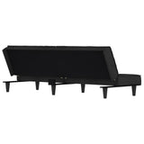 Sofa Bed Black Velvet - Rear View