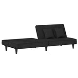 Sofa Bed Black Velvet - Close-Up Angle