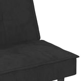 Sofa Bed with Cup Holders Black Velvet - Extra Image