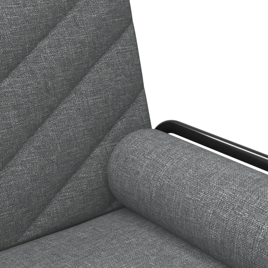 Sofa Bed with Armrests Dark Grey Fabric