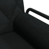 Sofa Bed with Armrests Black Fabric - Extra Image
