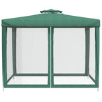 Gazebo with Double Roof Green 3x3x2.68 m Fabric
