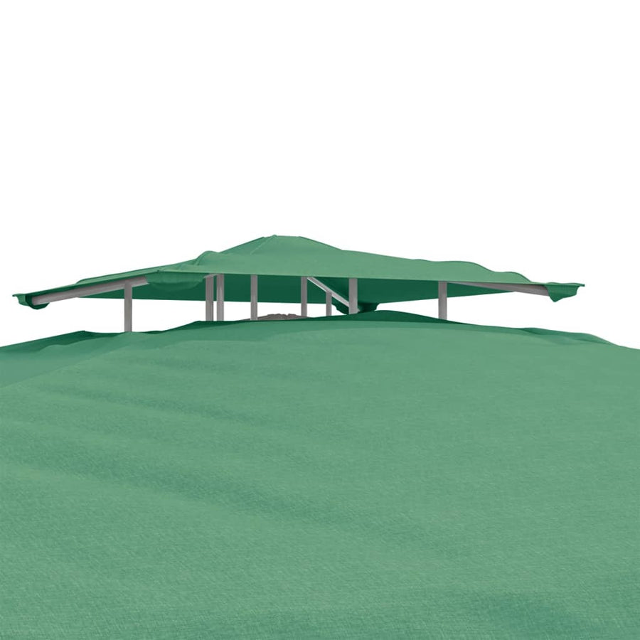 Gazebo with Double Roof Green 3x3x2.68 m Fabric