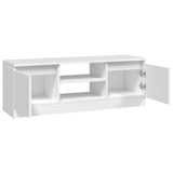 TV Cabinet with Door White 102x30x36 cm - Rear View