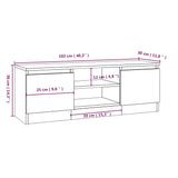TV Cabinet with Door White 102x30x36 cm - Extra Image