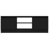 TV Cabinet with Door Black 102x30x36 cm - 45-Degree Angle