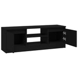 TV Cabinet with Door Black 102x30x36 cm - Rear View