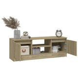 TV Cabinet with Door Sonoma Oak 102x30x36 cm - Top-Down View