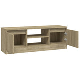 TV Cabinet with Door Sonoma Oak 102x30x36 cm - Rear View