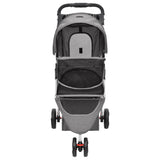 Folding Dog Stroller Grey 80x46x98 cm Oxford Fabric - Top-Down View
