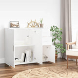 Sideboard White 91x29.5x75 cm Engineered Wood - Side View