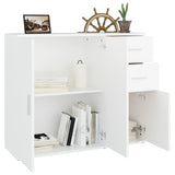 Sideboard White 91x29.5x75 cm Engineered Wood - Top-Down View