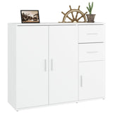 Sideboard White 91x29.5x75 cm Engineered Wood - 45-Degree Angle