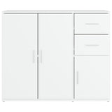 Sideboard White 91x29.5x75 cm Engineered Wood - Rear View