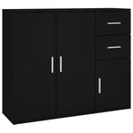 Sideboard Black 91x29.5x75 cm Engineered Wood