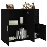 Sideboard Black 91x29.5x75 cm Engineered Wood - Top-Down View