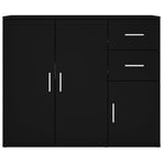 Sideboard Black 91x29.5x75 cm Engineered Wood