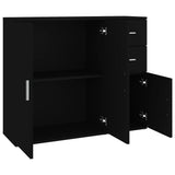 Sideboard Black 91x29.5x75 cm Engineered Wood - Low Angle