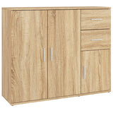 Sideboard Sonoma Oak 91x29.5x75 cm Engineered Wood - Front View