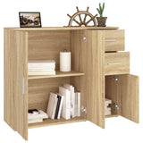 Sideboard Sonoma Oak 91x29.5x75 cm Engineered Wood - Top-Down View