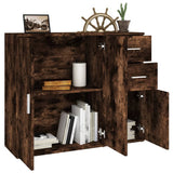 Sideboard Smoked Oak 91x29.5x75 cm Engineered Wood - Top-Down View