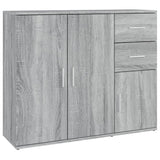 Sideboard Grey Sonoma 91x29.5x75 cm Engineered Wood - Front View