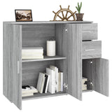 Sideboard Grey Sonoma 91x29.5x75 cm Engineered Wood - Top-Down View